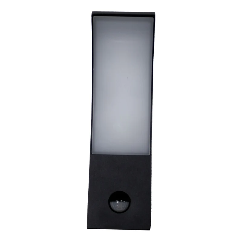 LED-Wandleuchte mit Sensor | 9W | Kurve | IP54 | 4000K – Naturweiß