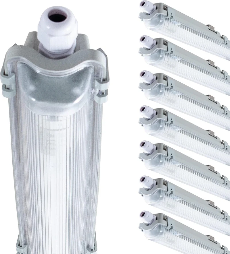 LED-Feuchtraumleuchte 150cm 24W 1x Röhre G13 kaltweiss - 8x Sparpack - Proventa