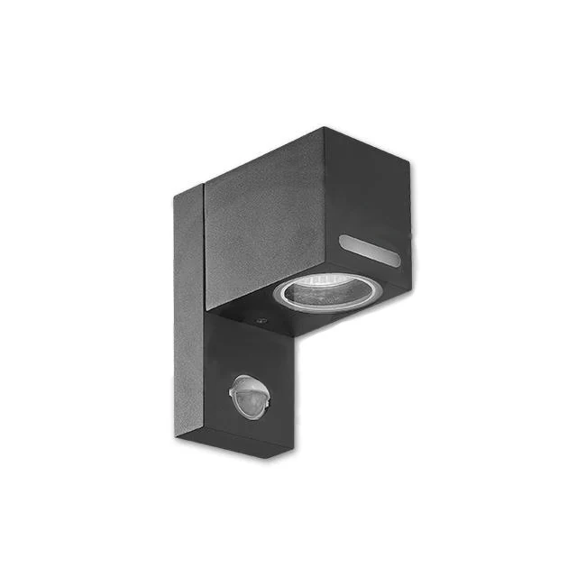 LED Wandleuchte quadratisch GU10 | mit Sensor | IP44