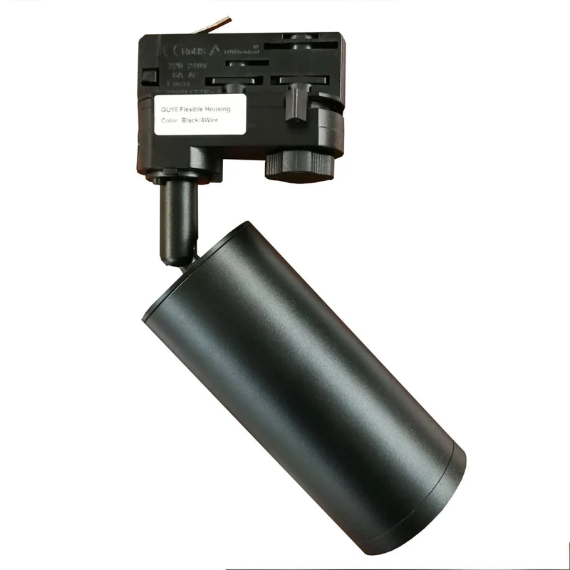 LED-Schienenspot für GU10-Spot | 3-phasig | Schwarz