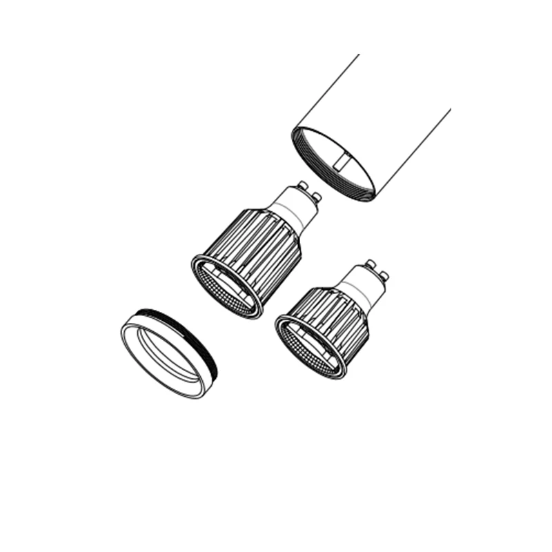 LED-Schienenspot für GU10-Spot | 3-phasig | Schwarz