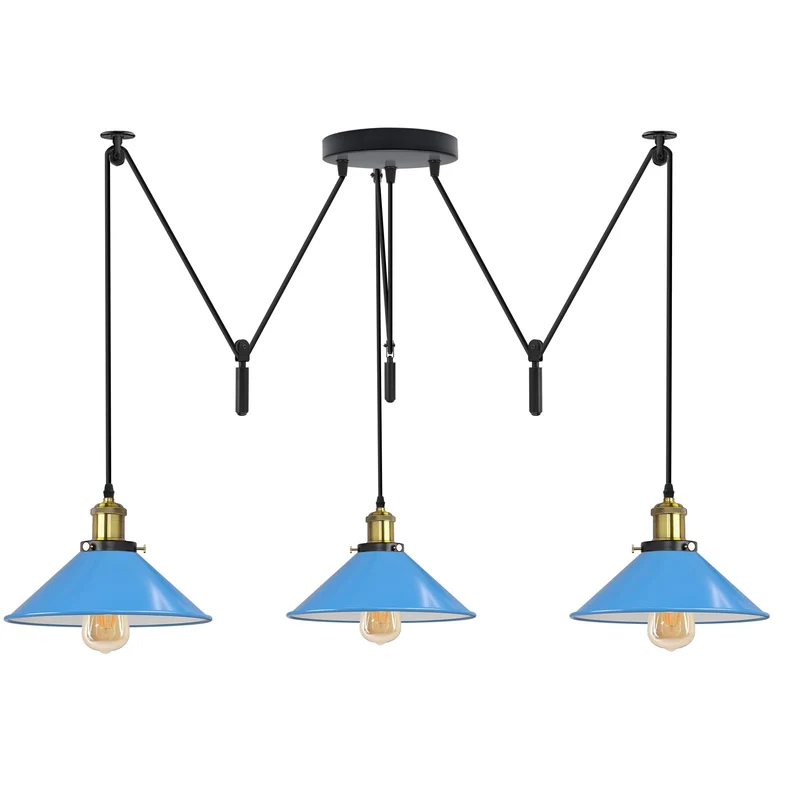 3-flammige Spinnenlampe – Dezentrale Vintage Industrie Hängelampe | Ø22cm | E27 ~3332