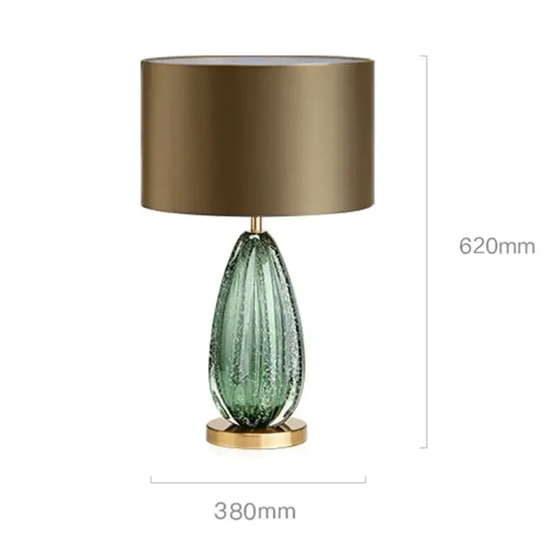 Nachttischlampe Glas Metall Vintage Design – Ulmos