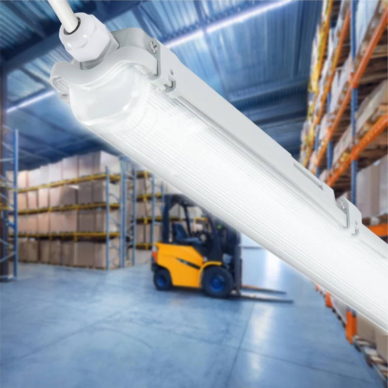 LED Feuchtraumleuchte mit Röhre 120cm 18W 2160lm 6500K kaltweiß IP65 Grau - LED's Light