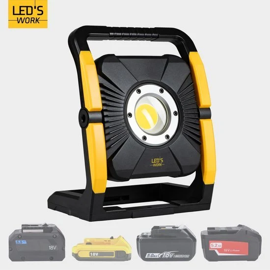 LED 18V Arbeitsleuchte für Elektrowerkzeuge 5000lm 5000K kaltweiß IP54 - LED's Work