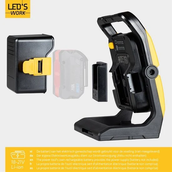 LED 18V Arbeitsleuchte für Elektrowerkzeuge 5000lm 5000K kaltweiß IP54 - LED's Work