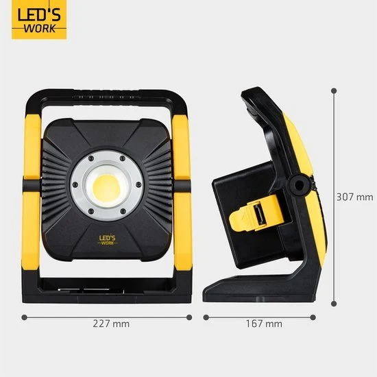 LED 18V Arbeitsleuchte für Elektrowerkzeuge 5000lm 5000K kaltweiß IP54 - LED's Work