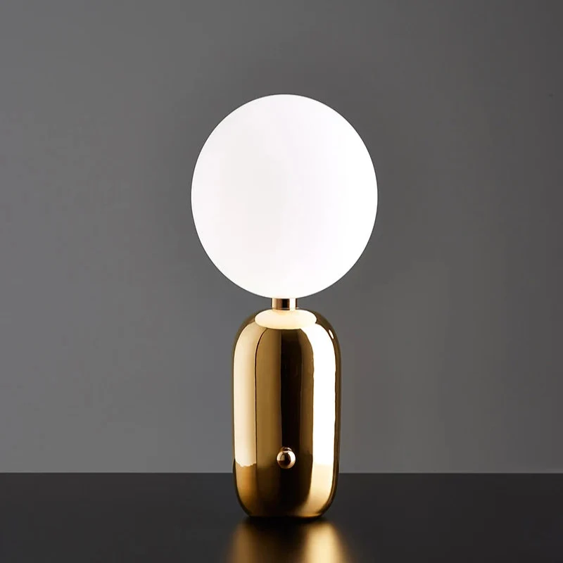 Nachttischlampe Metall Glas Modernes Design – Pulsaris