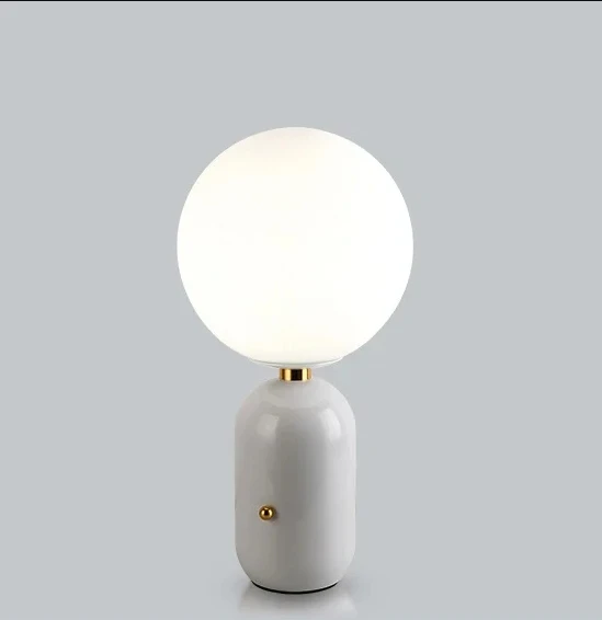 Nachttischlampe Metall Glas Modernes Design – Pulsaris