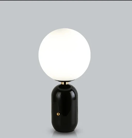 Nachttischlampe Metall Glas Modernes Design – Pulsaris