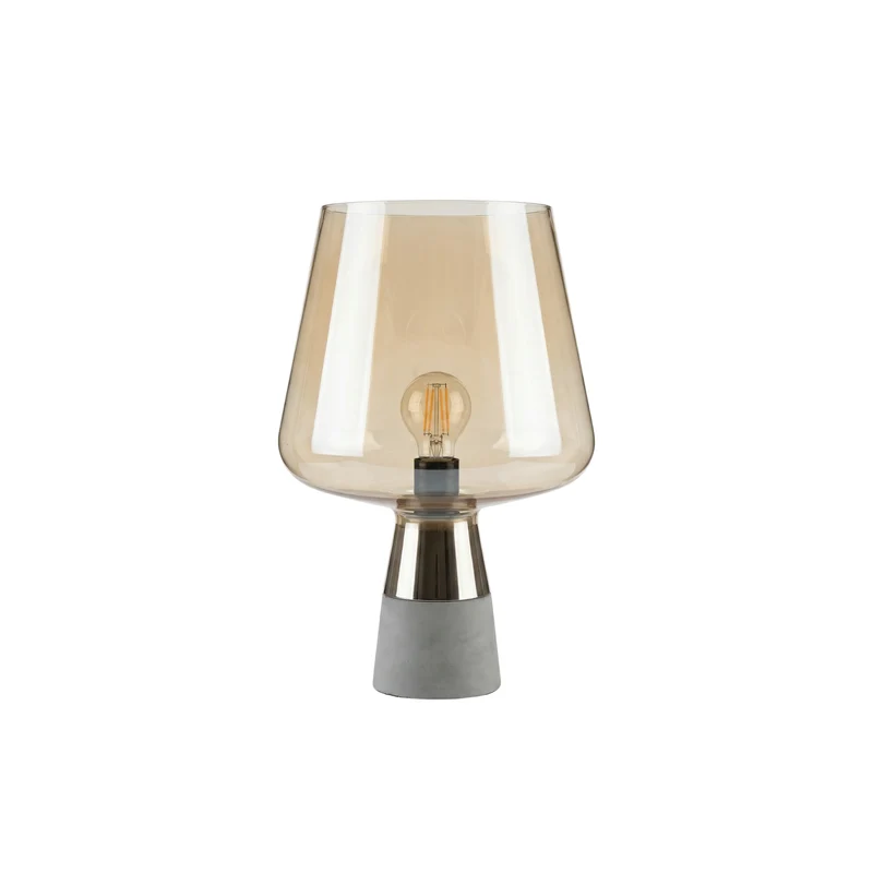 Nachttischlampe Glas Stein Industriedesign – Lumora