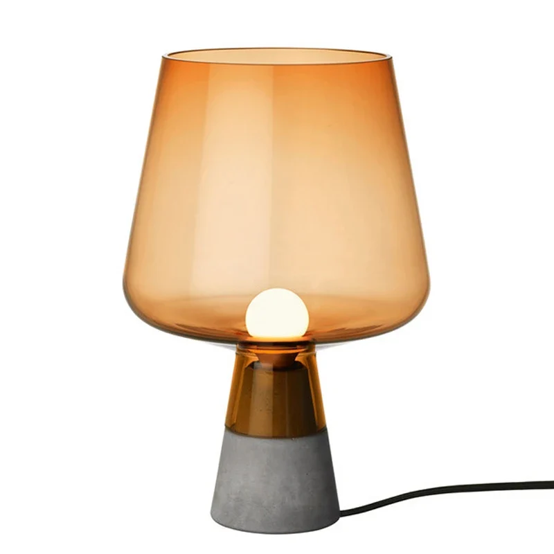 Nachttischlampe Glas Stein Industriedesign – Lumora