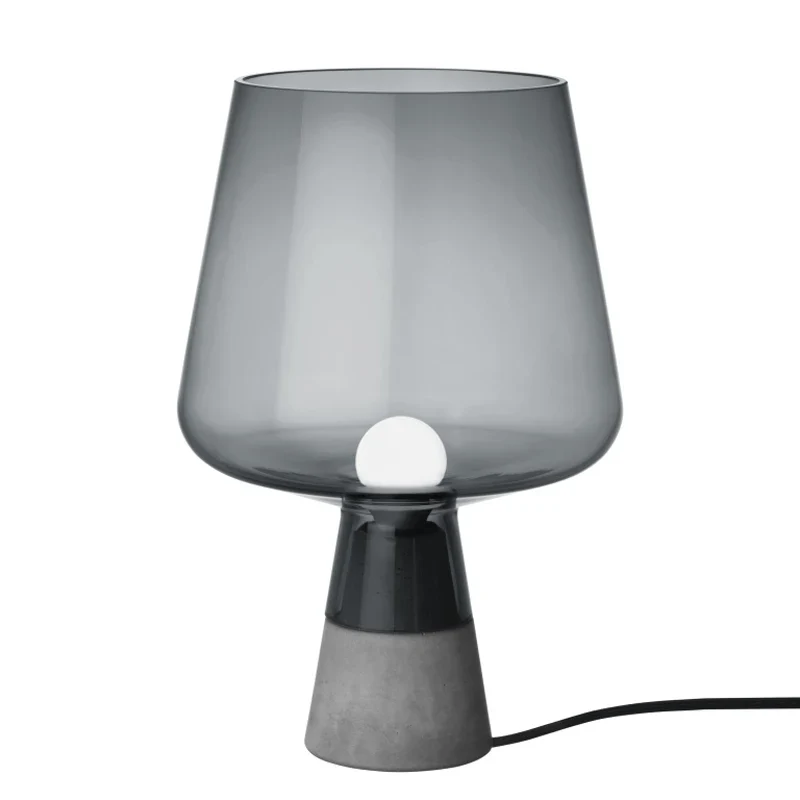 Nachttischlampe Glas Stein Industriedesign – Lumora