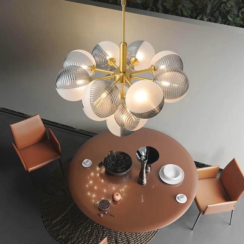 Chandelier Light Glass Bubbles Hanging Decorative Cluster Grape