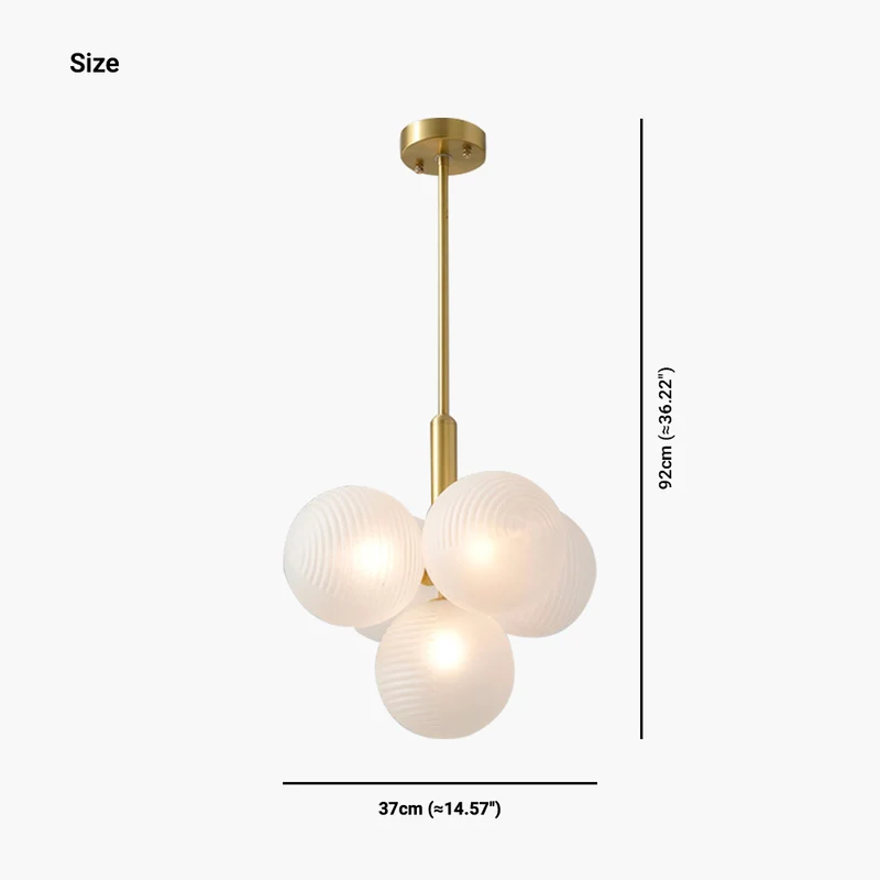 Chandelier Light Glass Bubbles Hanging Decorative Cluster Grape