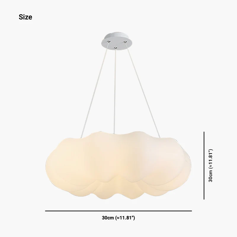 Pendant Ceiling Light LED Cream Cloud for Children's Room, White