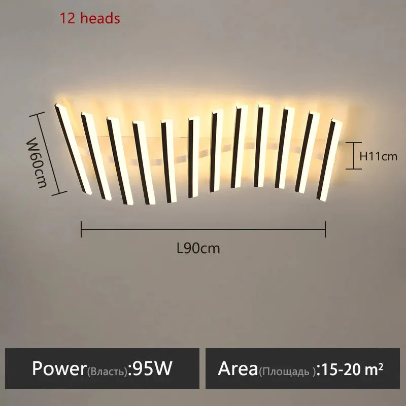 LED-Kronleuchte aus Eisen mit modernem Design – Equinox