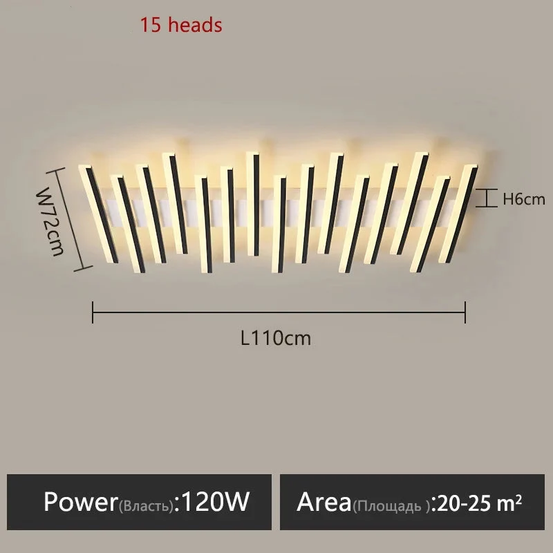 LED-Kronleuchte aus Eisen mit modernem Design – Equinox