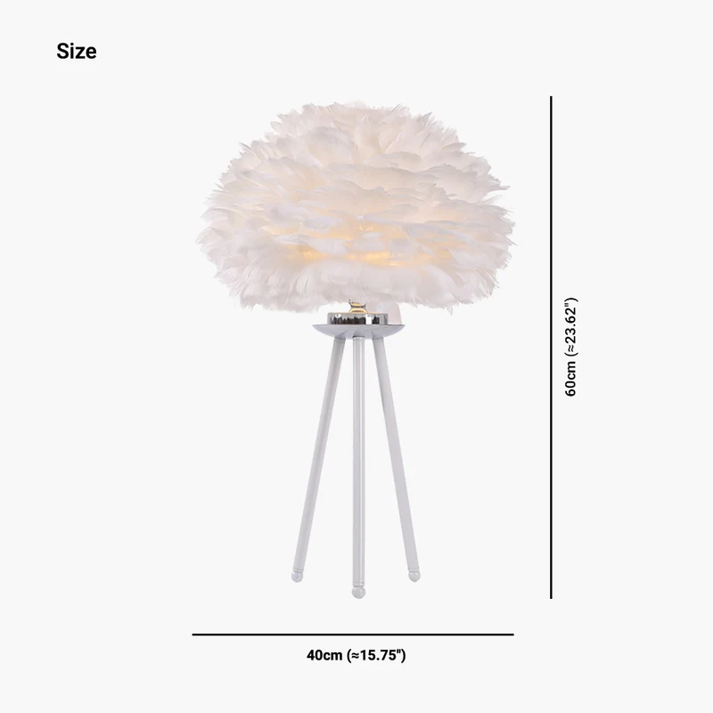 Tripod Floor & Table Lamp Set with Goose Feather Shades, White/Pink