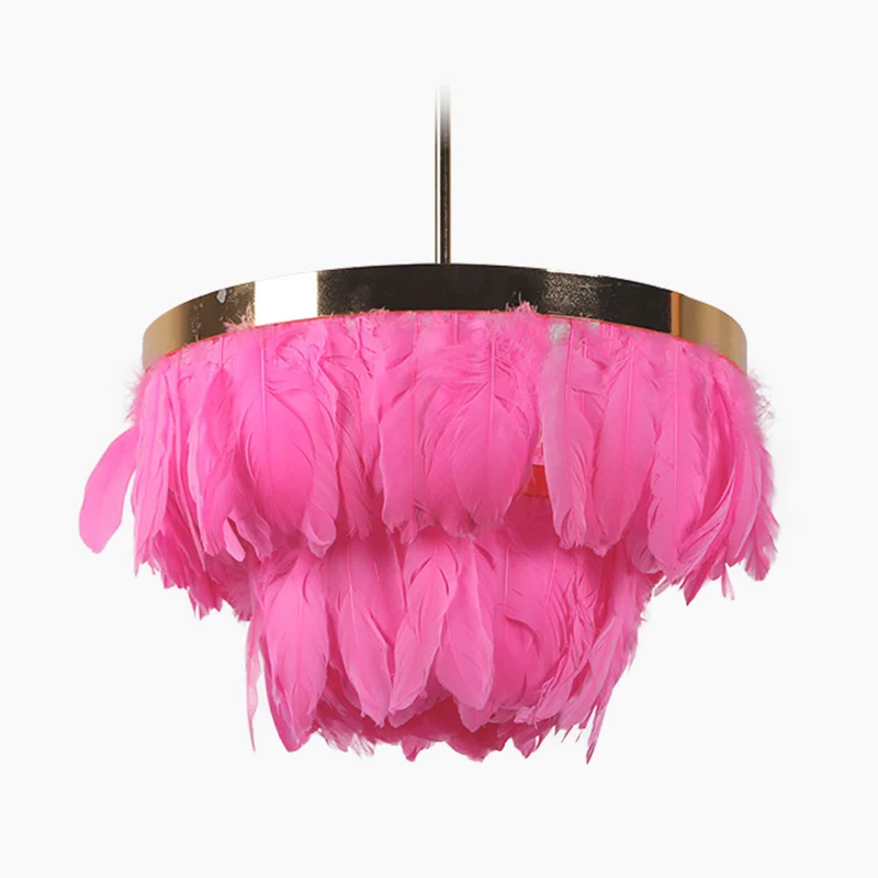 Pendant Ceiling Light Goose Feather Round, 3 Colors