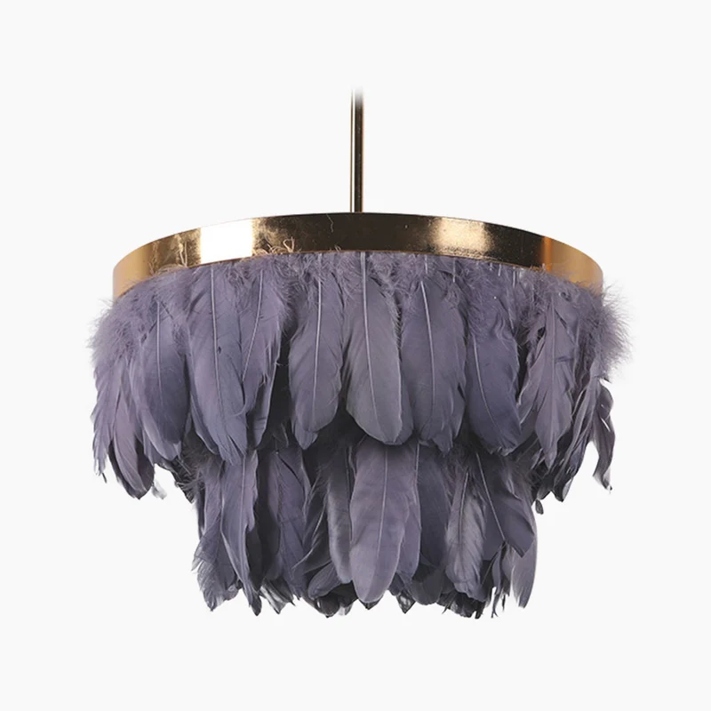 Pendant Ceiling Light Goose Feather Round, 3 Colors