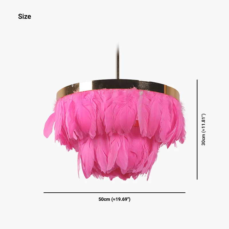 Pendant Ceiling Light Goose Feather Round, 3 Colors