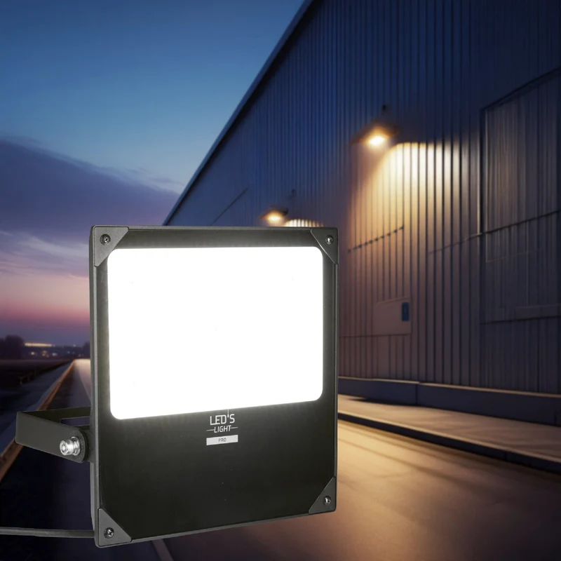 LED Flutlicht 200W 37000lm 4000K neutralweiß IP66 Schwarz - LED's Light