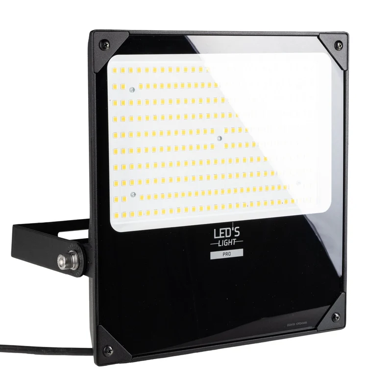 LED Flutlicht 200W 37000lm 4000K neutralweiß IP66 Schwarz - LED's Light