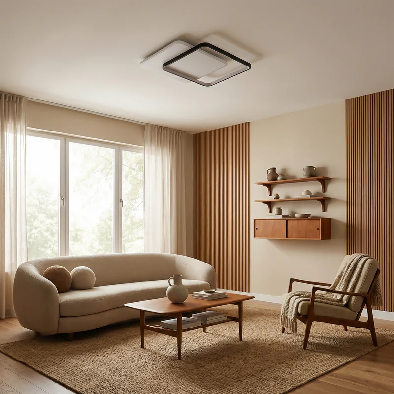 Dimmbare LED-Deckenleuchte mit modernem mattiertem Design – Ulya