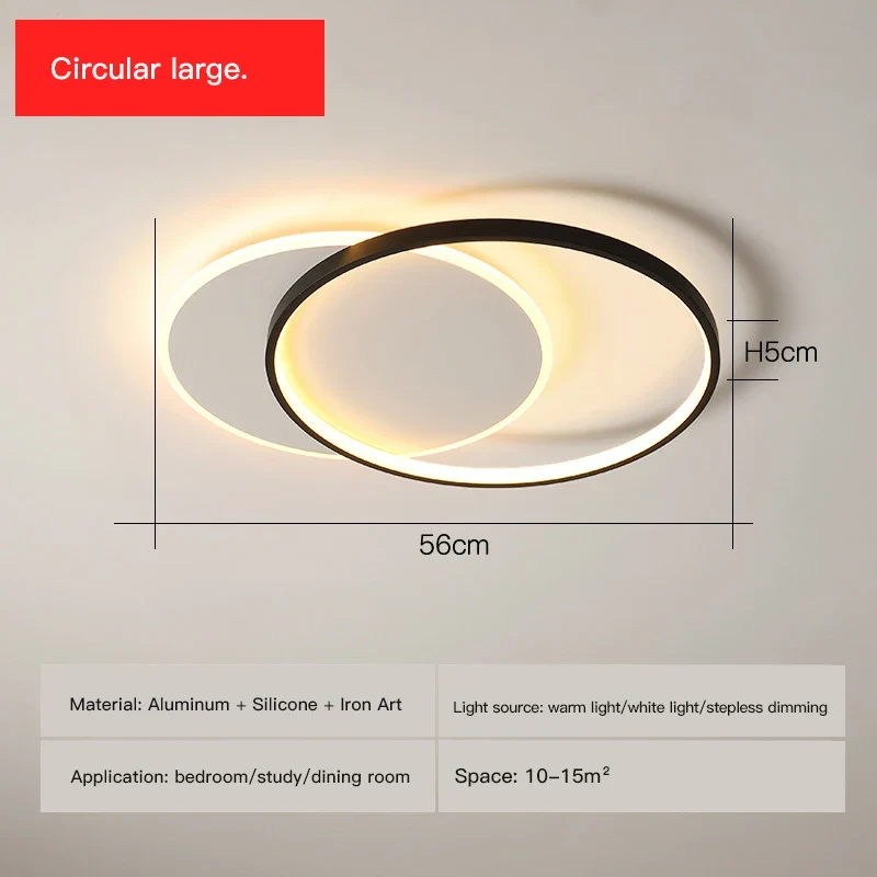 Dimmbare LED-Deckenleuchte mit modernem mattiertem Design – Ulya