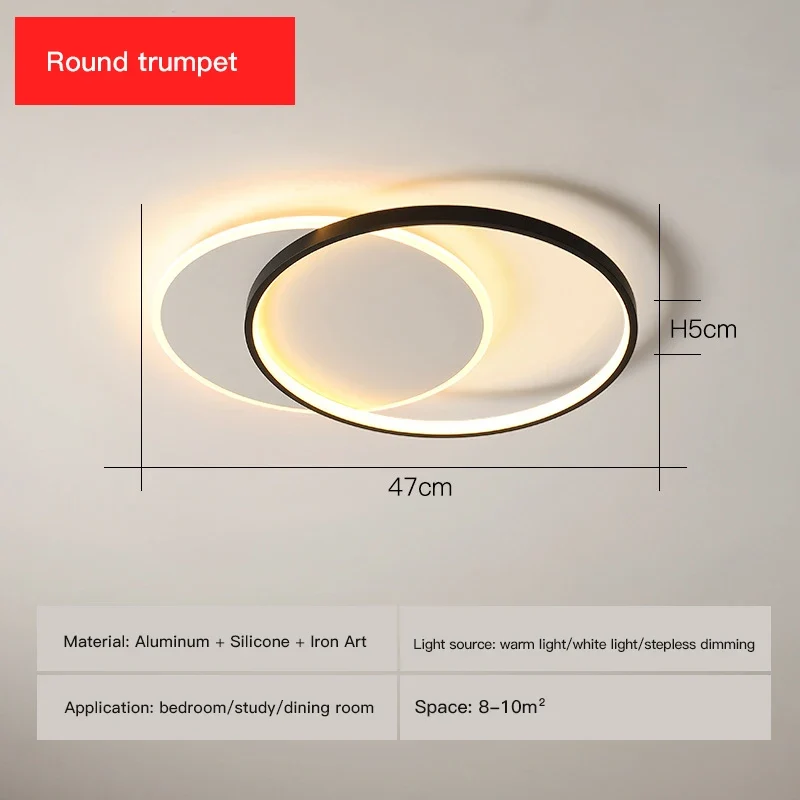Dimmbare LED-Deckenleuchte mit modernem mattiertem Design – Ulya