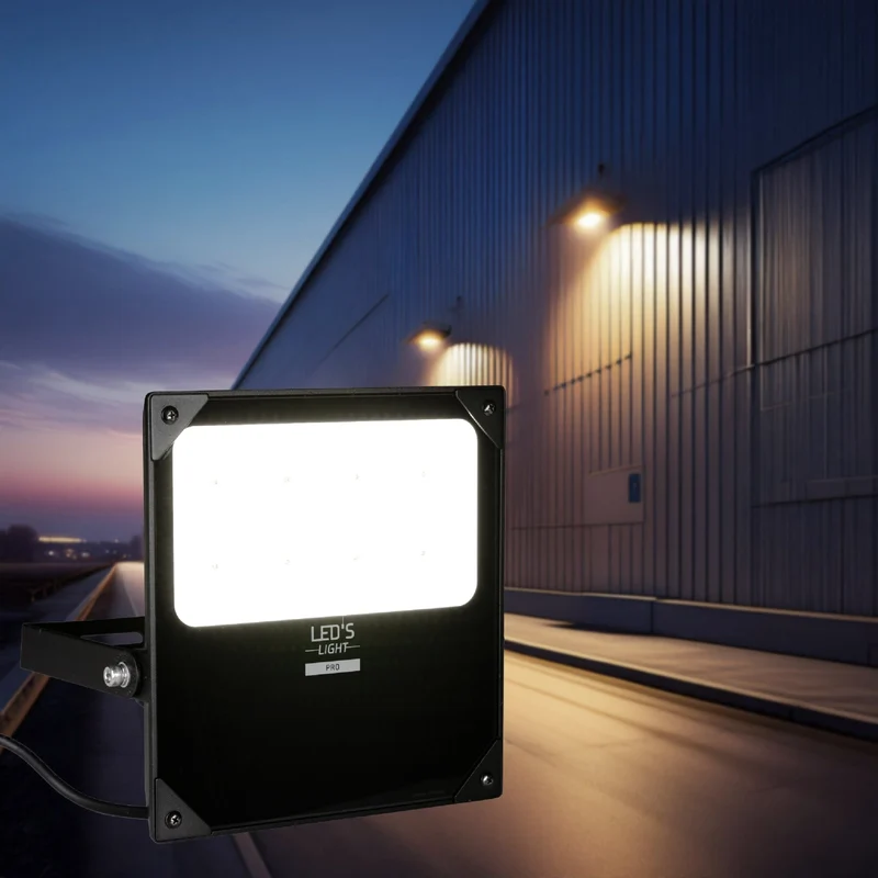 LED Flutlicht 100W 18500lm 4000K neutralweiß IP66 Schwarz - LED's Light Pro