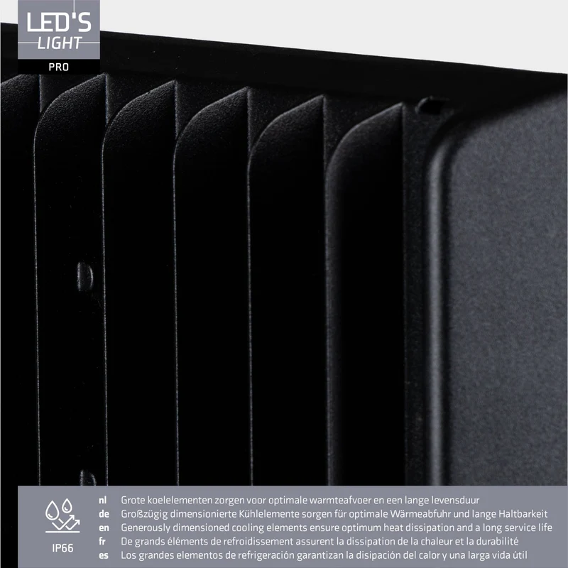 LED Flutlicht 100W 18500lm 4000K neutralweiß IP66 Schwarz - LED's Light Pro