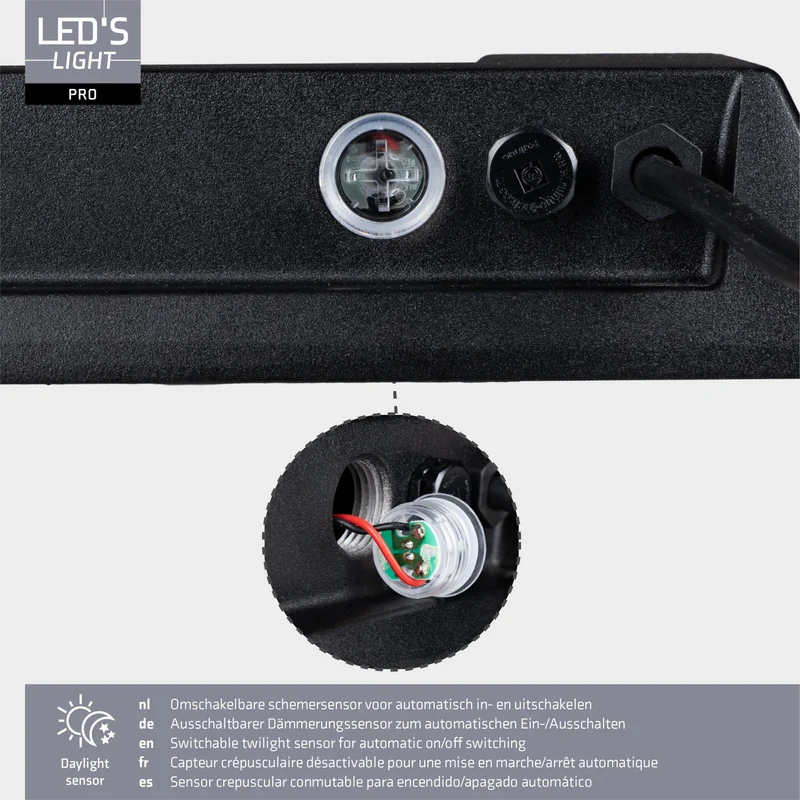 LED Flutlicht 100W 18500lm 4000K neutralweiß IP66 Schwarz - LED's Light Pro
