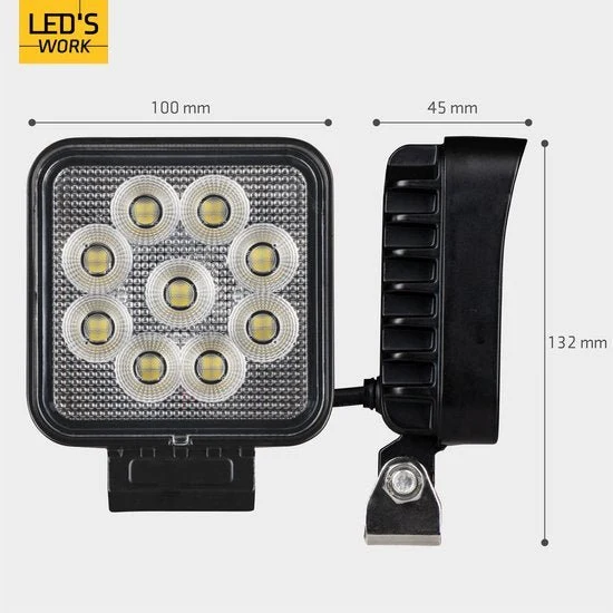 LED's Arbeitsscheinwerfer für Fahrzeuge - Geeignet für Traktor, LKW, Auto, Bus und Schiff - 26W