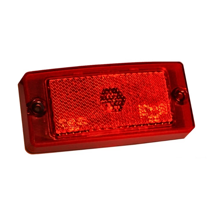Klassische LED-Heckmarkierungsleuchte / Hella-Stil / rote Linse