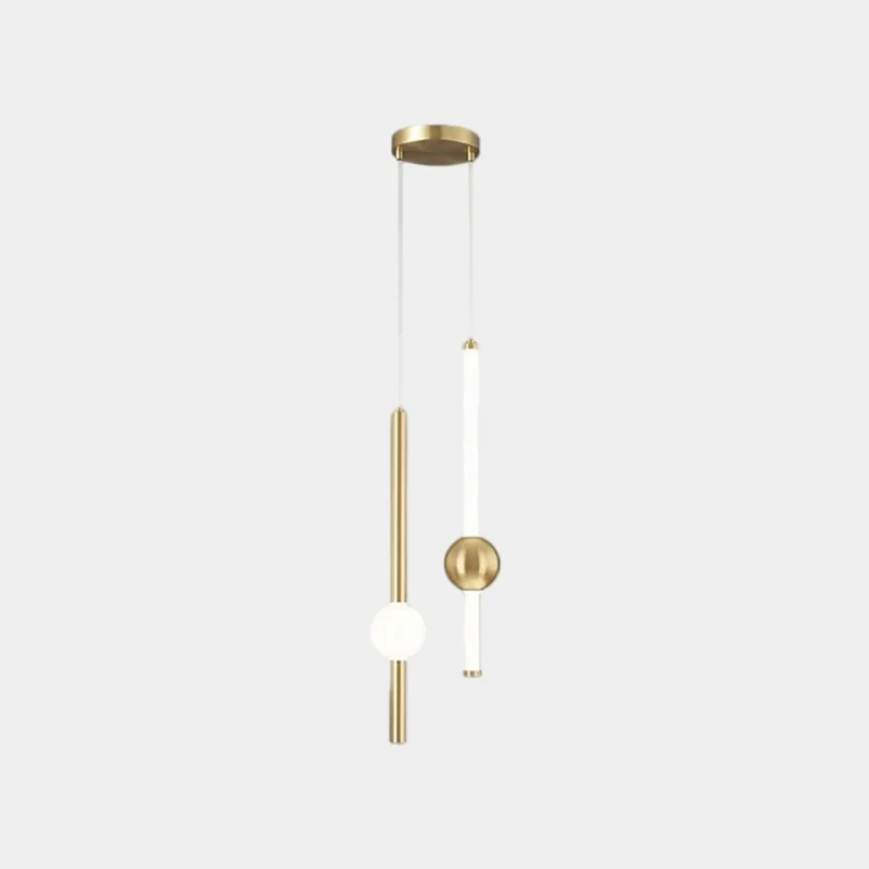 Pendant Light LED Linear Hanging, Iron & Glass