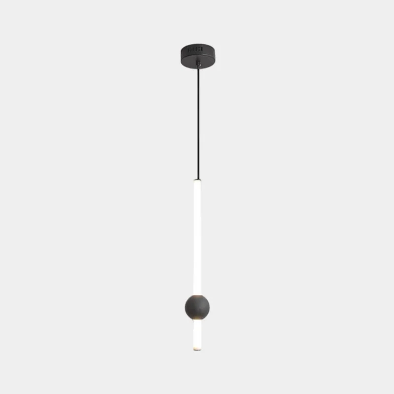 Pendant Light LED Linear Hanging, Iron & Glass