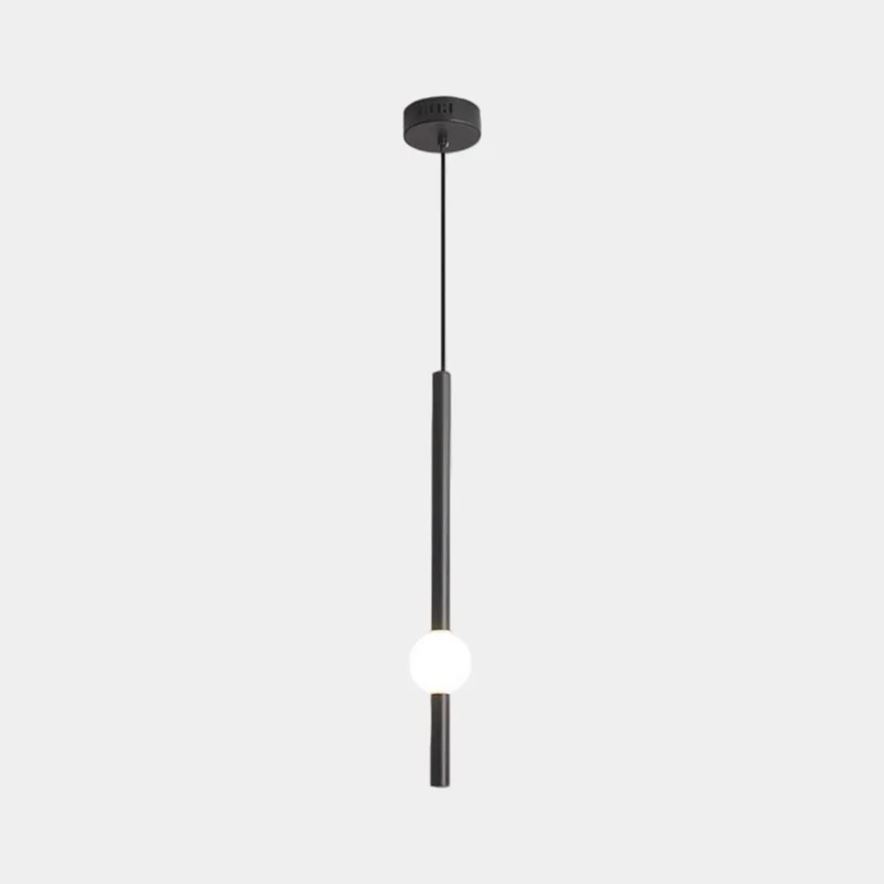 Pendant Light LED Linear Hanging, Iron & Glass
