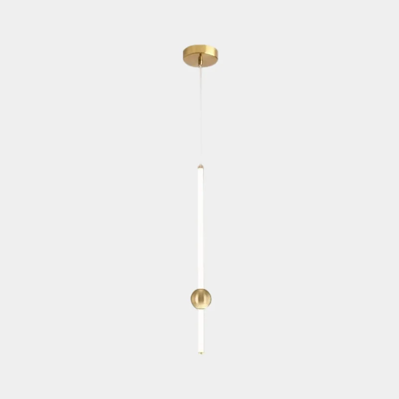 Pendant Light LED Linear Hanging, Iron & Glass
