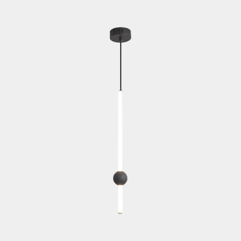Pendant Light LED Linear Hanging, Iron & Glass