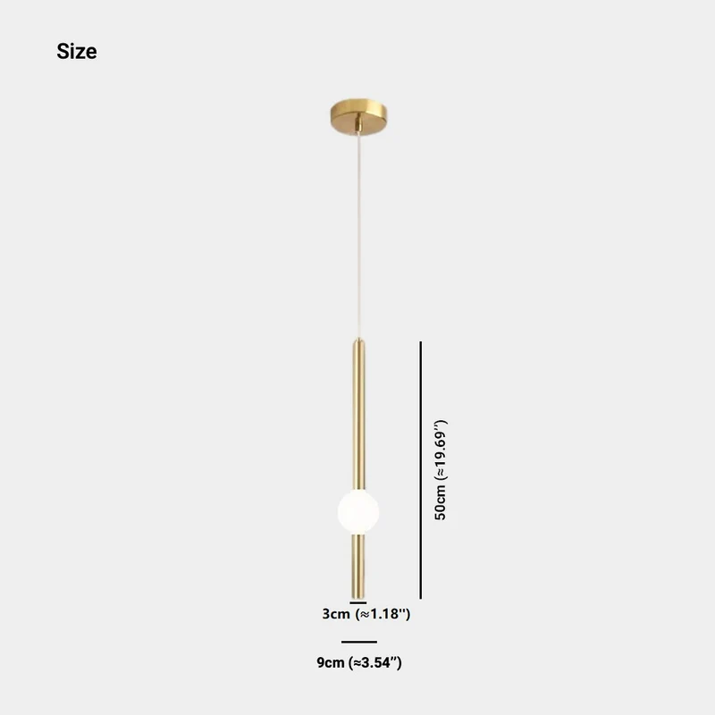 Pendant Light LED Linear Hanging, Iron & Glass