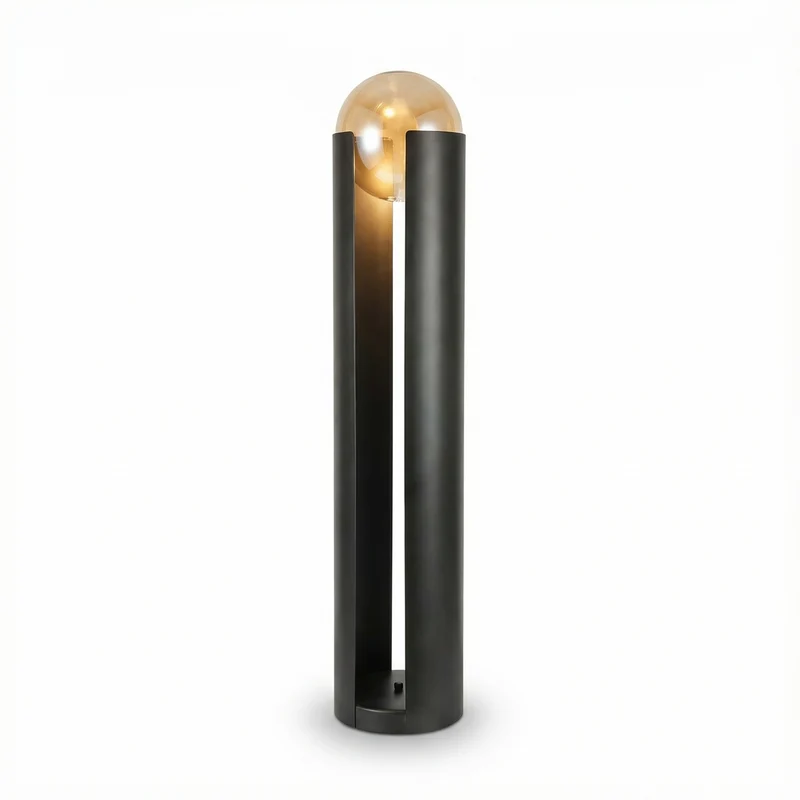 Postmoderne Stehlampe Metall Glas LED – Elara