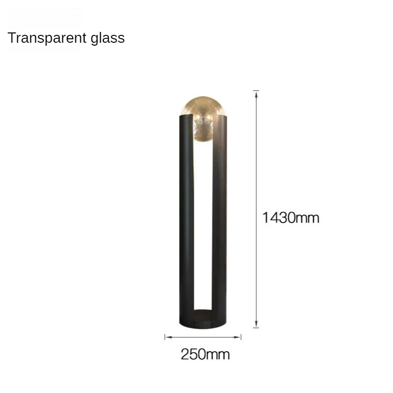 Postmoderne Stehlampe Metall Glas LED – Elara