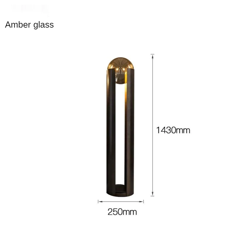 Postmoderne Stehlampe Metall Glas LED – Elara