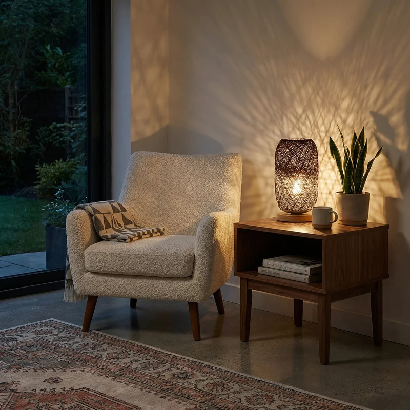 Lampe Rattan Holz Design Natürlich – Veluma