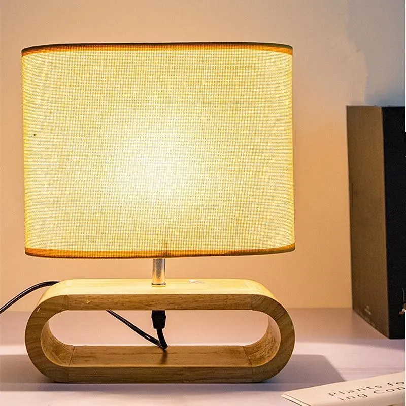 Lampe Holz Stoff Raffiniertes Design – Nuvina