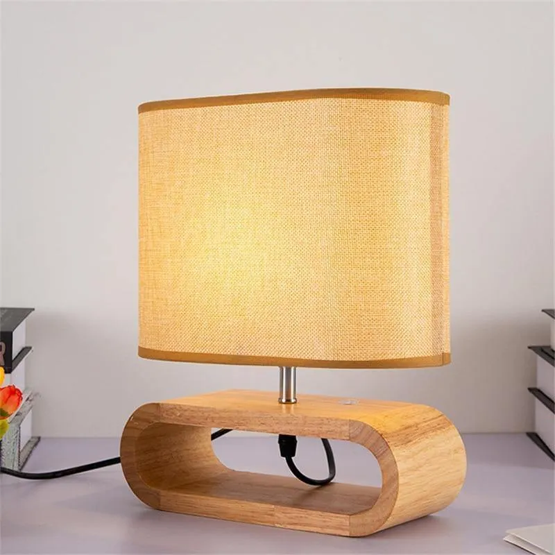 Lampe Holz Stoff Raffiniertes Design – Nuvina
