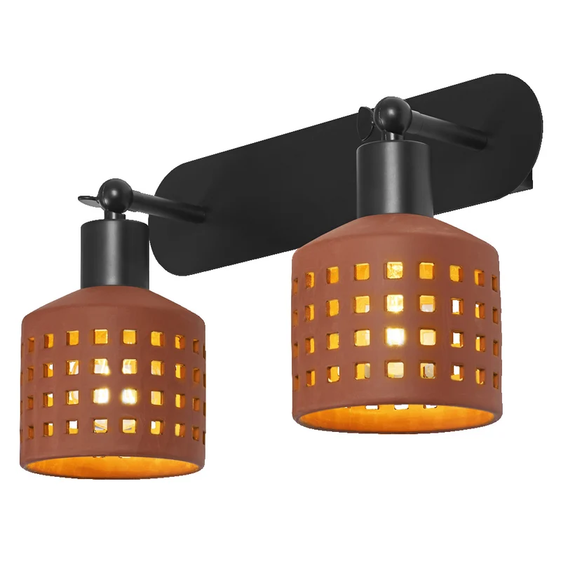 OSRAM DECOR Clay Windows Wandleuchte Braun, 2-flammig, E27