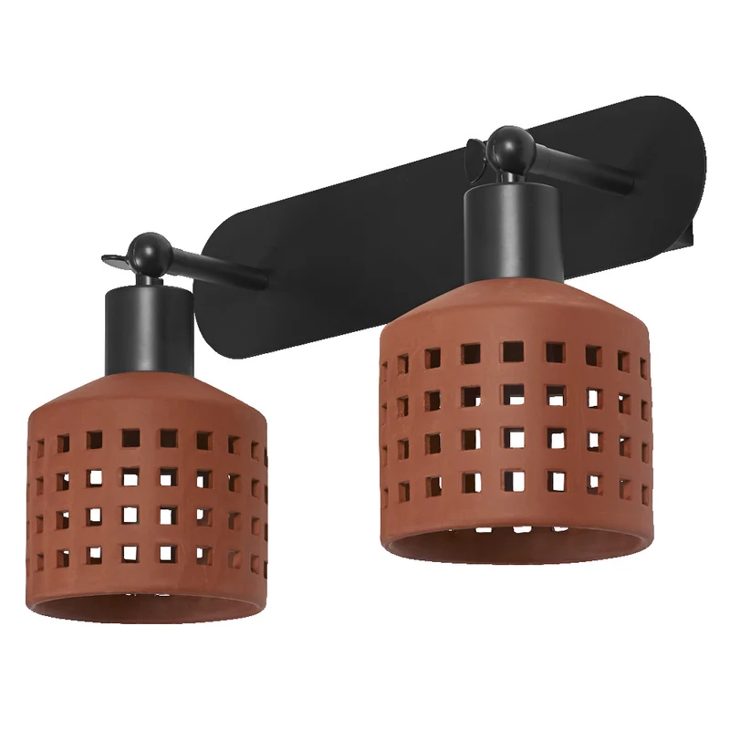OSRAM DECOR Clay Windows Wandleuchte Braun, 2-flammig, E27